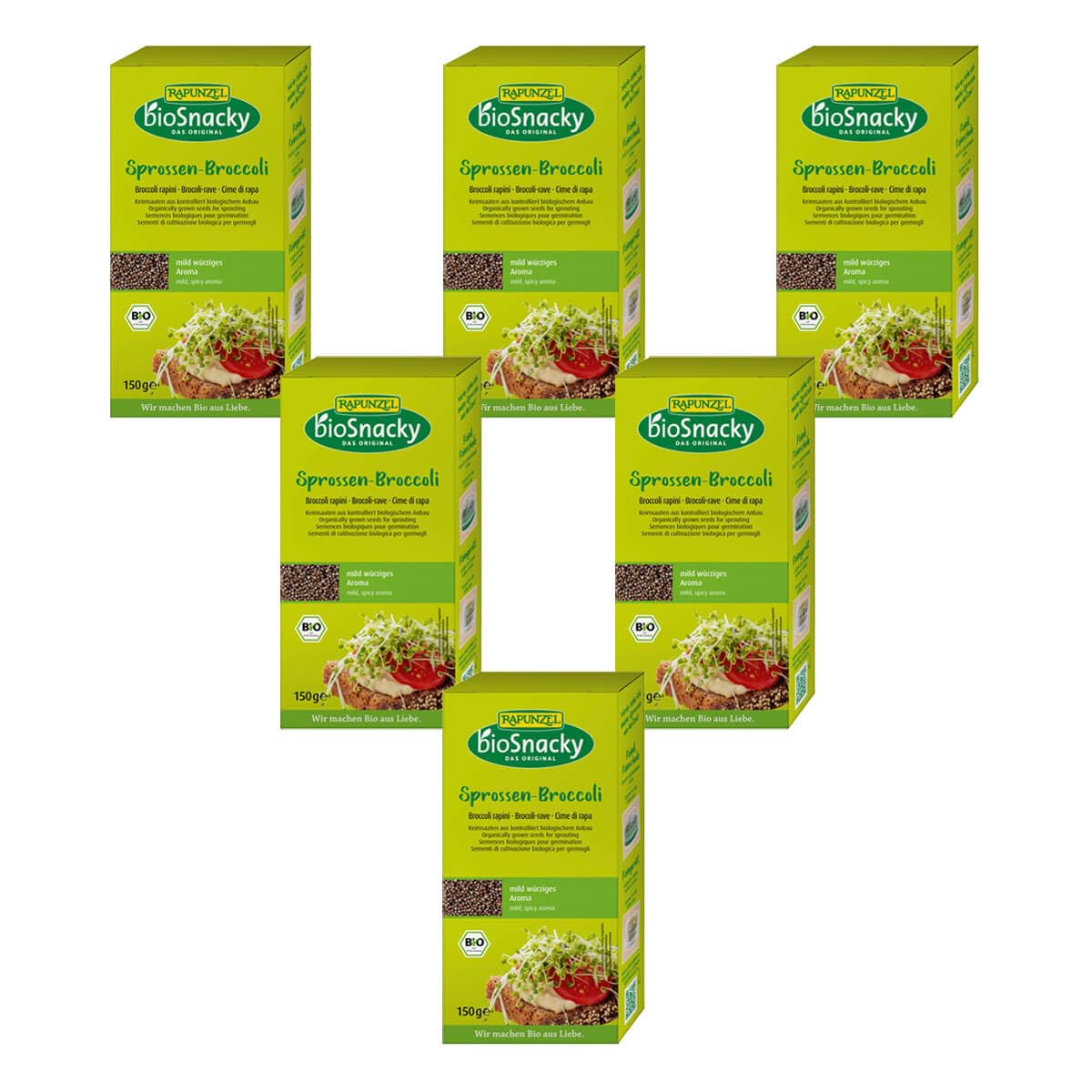 Rapunzel bioSnacky Broccoli Sprossen 6 x 150 g