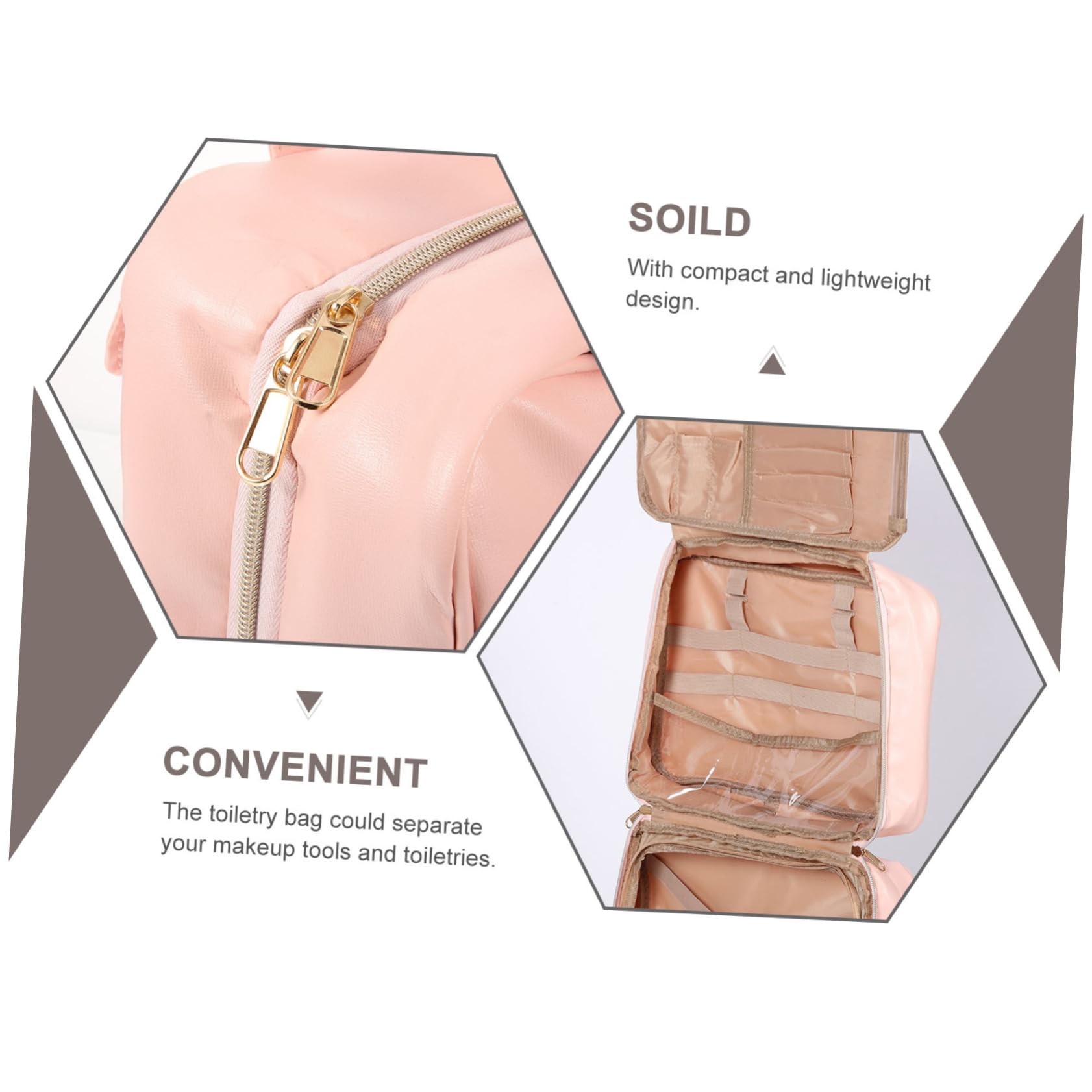 Trousse de Toilette de Voyage Suspendue en Cuir PU, Grosse Capacité, Compartiments Multiples et Rangements, pour Voyage et Usage Extérieur