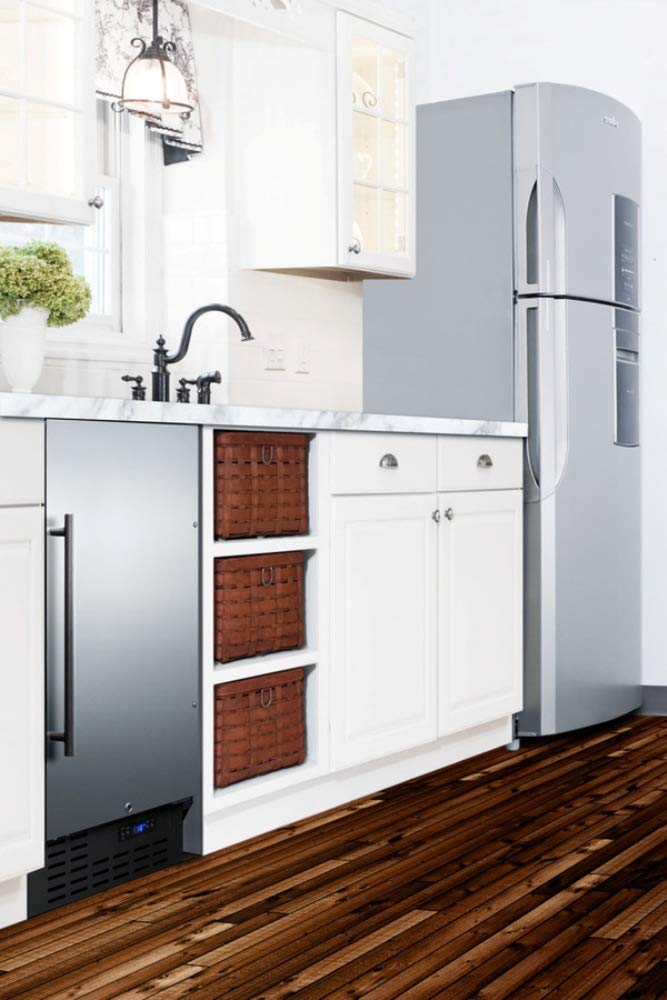Summit Appliance Ff1843bssada ADA Compliant 18" Wide Built-In Undercounter All-Refrigerator With Stainless Steel Door, Black Cabinet, Digital Thermostat, Automatic Defrost And Front Lock on Fridge.com - View 5