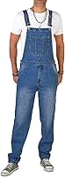 Macacão masculino jeans com suspensório de ajuste regular