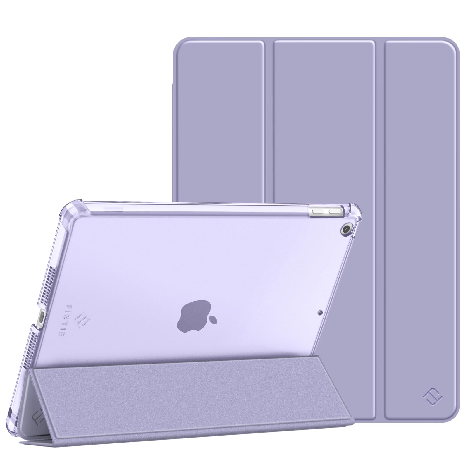 Fintie Hülle für iPad 9. Generation 2021/8. Gen 2020/7. Gen 2019 10.2 Zoll mit Stifthalter, ultradünne leichte Schutzhülle mit transparenter Rückseite und Auto Schlaf/Wach Funktion, Violett