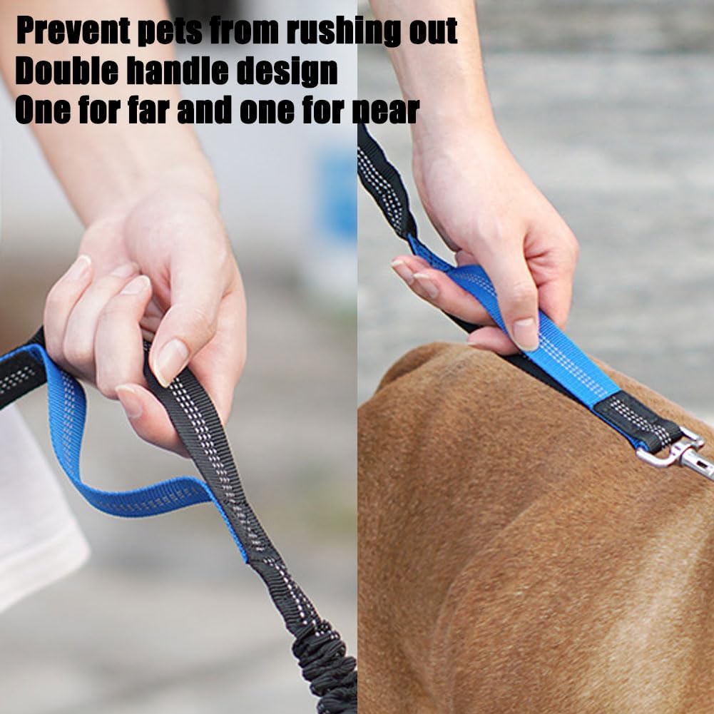 Upliftjoys Dog Leash, Upliftjoys Hands Free Dog Leash with Zipper Pouch, Dual Padded Handles Waist Leashes for 𝐃𝐨𝐠𝐬 Walking, Retractable Dogs Leashes for Small＆Large Dogs (Orange,Single Cord)