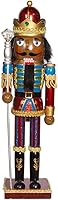 Vista 1 de Kurt S. Adler Rey Negro Africano Americano con Corona Cascanueces Navideño de Madera, 15 Pulgadas