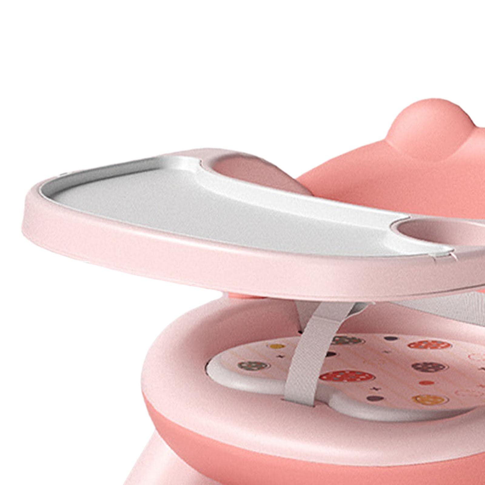 Silla para Comer Bebés Asiento Portátil Infantil Comedor con Respaldo Firme Bandeja Extraíble Cojín Suave Y Estructura Ligera Adecuada para Patio