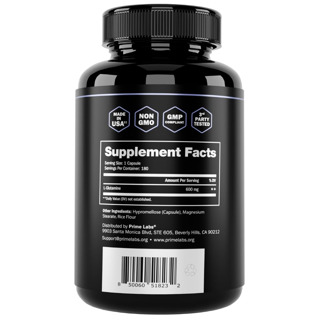Prime Labs L-Glutamine Capsules 600 Mg for Men & Women — Amazon image 8