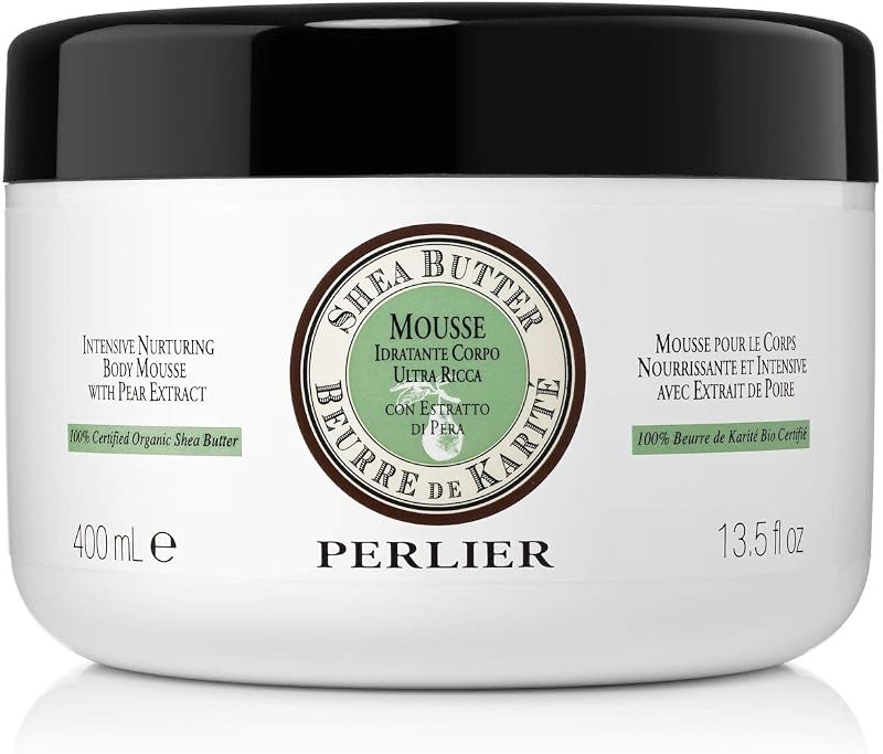 Perlier Mousse Corporal de Manteiga de Karité com Pera, 400 mL