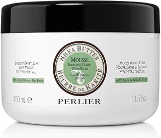 Perlier Intensive Nurturing Shea Butter Body Mousse with Pear, 13.5 fl. oz.