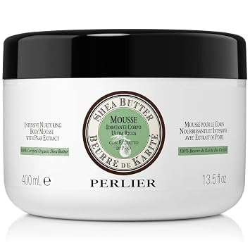 Perlier Intensive Nurturing Shea Butter Body Mousse with Pear, 13.5 fl. oz.