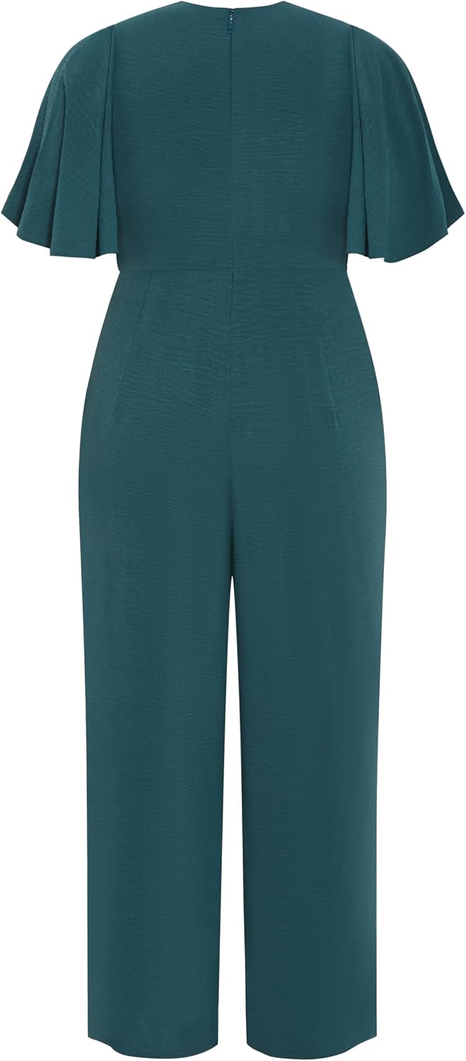 City Chic Plus Size Jumpsuit - Braelynn V Neck