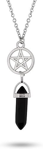 Sacina Gargantilla gótica de pentagrama, colgante de pentagrama de aleación de zinc, gargantilla gótica, collar gótico, collar gótico, regalo de