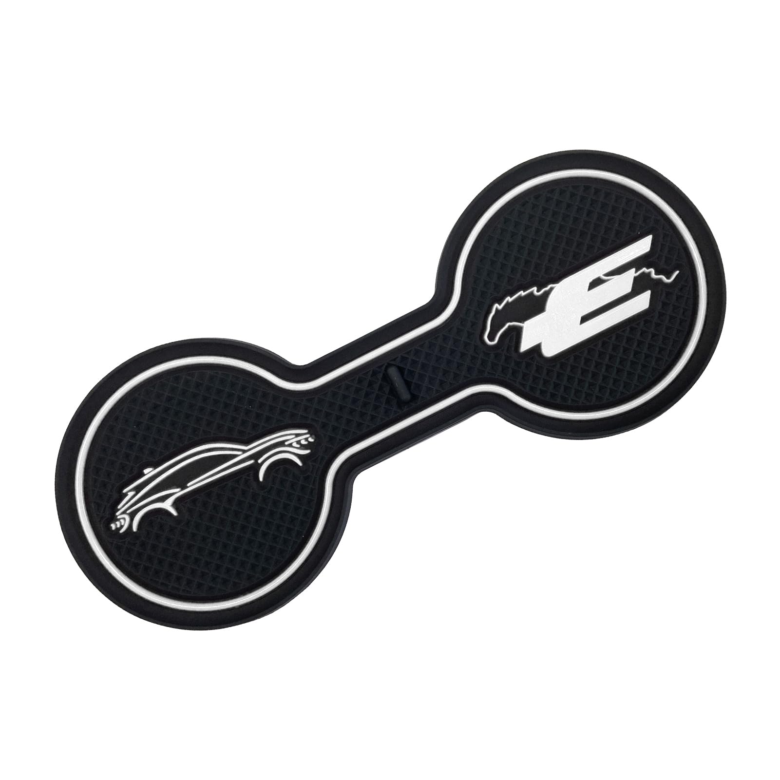 Compatible for Ford Mustang Mach-E Car Cup Holder Coaster Decorative Water Coaster Car Accessories Pad White