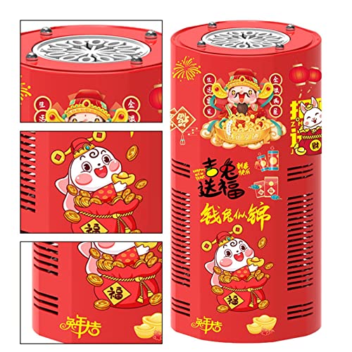 Máquina de bolhas de fogos de artifício - Ano do Coelho Brinquedo Criador de Bolhas Automático com S