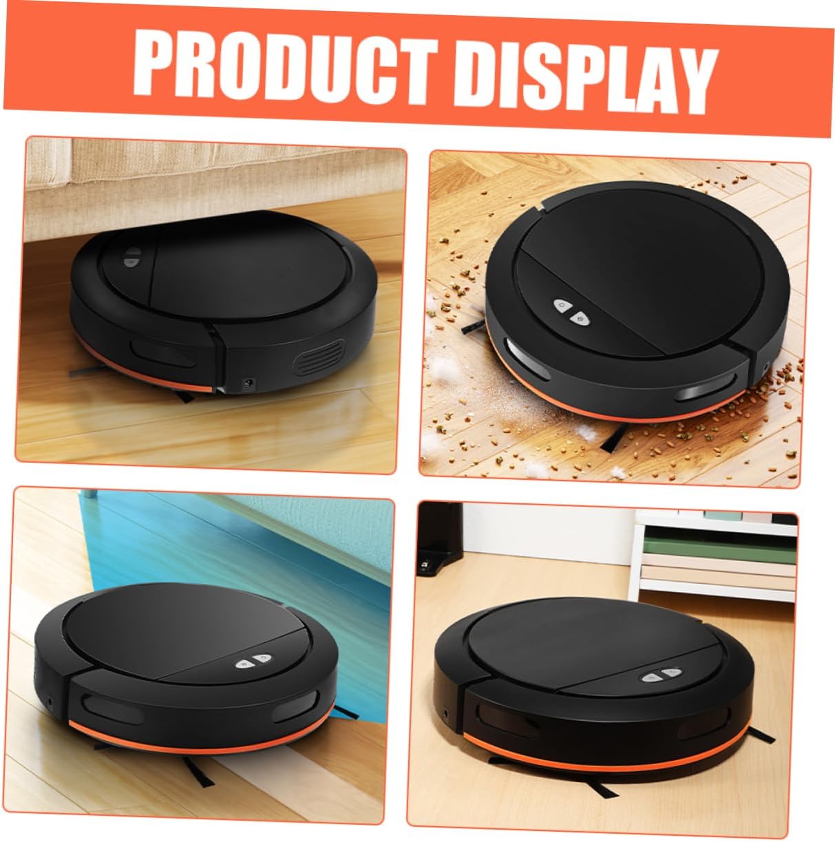 ARTIBETTER Robotic Smart Floor Cleaning Auto-Empty Multi-Surface Floor Sweeper for Home Office Pet Hair Us Plug