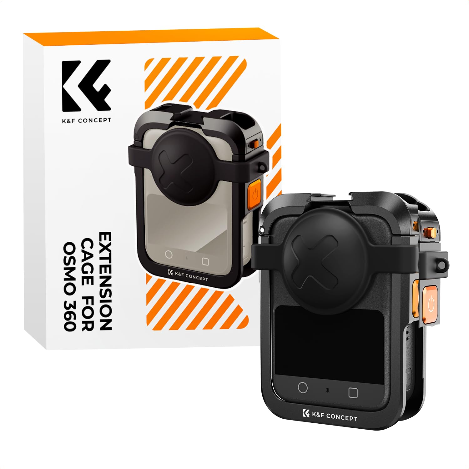 K&F CONCEPT Gabbia Metallica Compatibile con DJI Osmo 360 | Custodia Protettiva in Alluminio | Include Coprilenti in Silicone, Telaio con 2 Attacchi a Freddo e Contatti di Ricarica