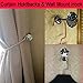Sumnacon 2 Pieces Crystal Curtain Hold Backs Window Drapery Tie Back Clips Wall Hook Tassel Holder with Black Bass