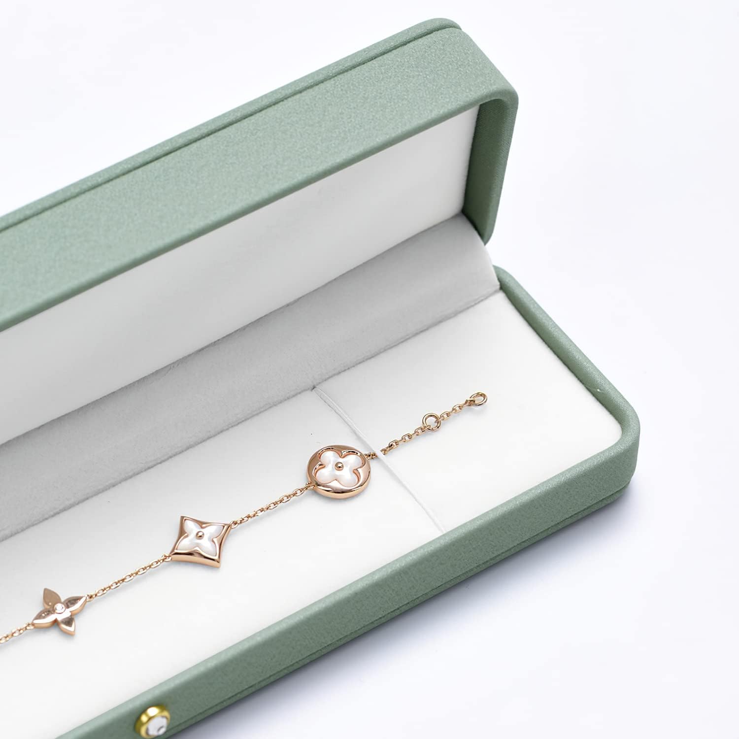 Gorgeous Bracelet Gift Box Bracelet Holder Velvet Bracelet Display Box Bracelet Boxes Small Jewelry Gift Box Bracelet Jewelry Box Velvet Interior Bangle Bracelet Storage (Green) - Image 2