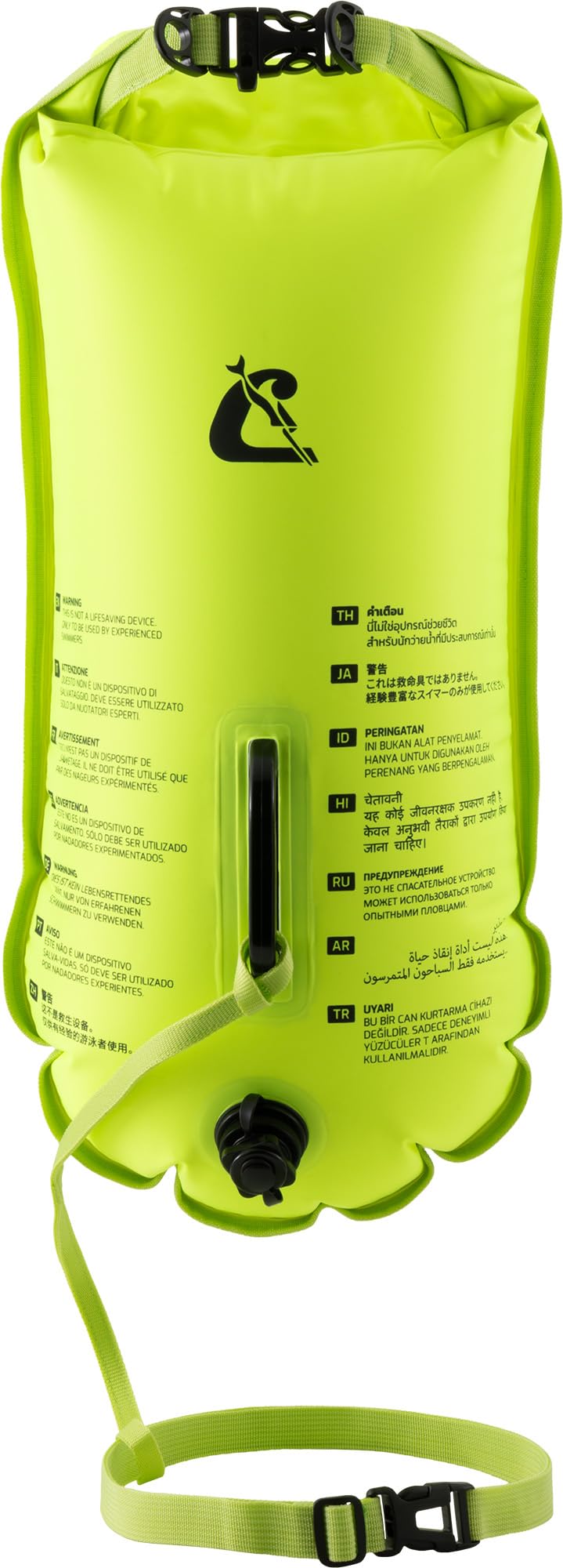 CRESSI since 1946 - Glide Pro Swim Buoy - Signaling Buoy, Inflatable, High Visibility and Practical, for Swimmers, Snorkelers, and Triathletes during Activities in the Sea or Open Water - Fluo - 28L