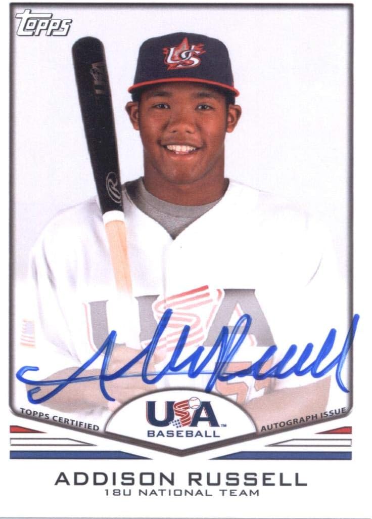 2011 Topps USA Baseball Autographs #USA-A63 Addison Russell Baseball Card NM-MT