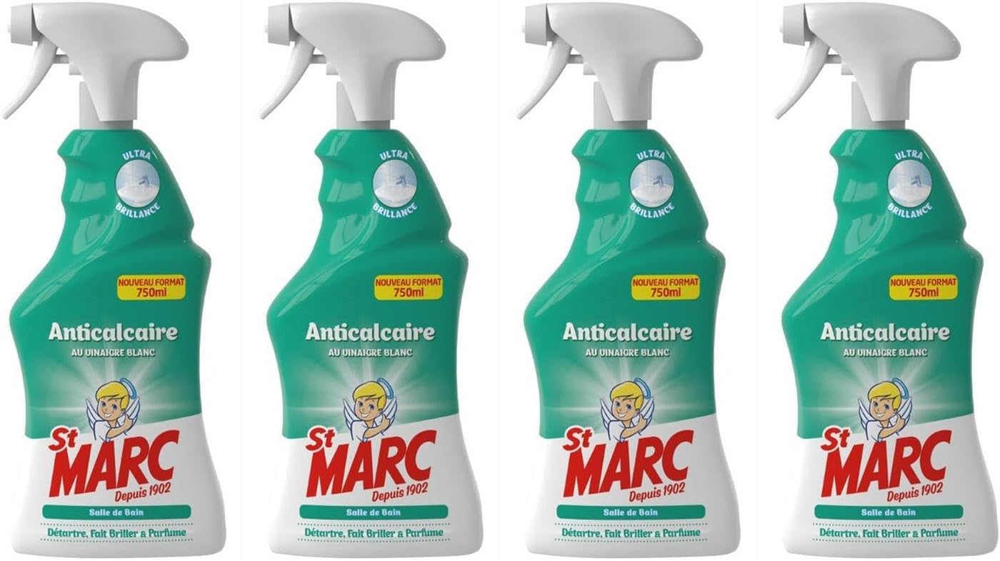 St Marc White Vinegar Limescale Remover Spray - 500 ml - Pack of 4