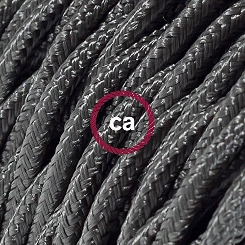CA Creative Cables Dark Gray Rayon Covered Twisted Electric Cable 2x18 AWG - TM26-164ft, 2 x 18 AWG