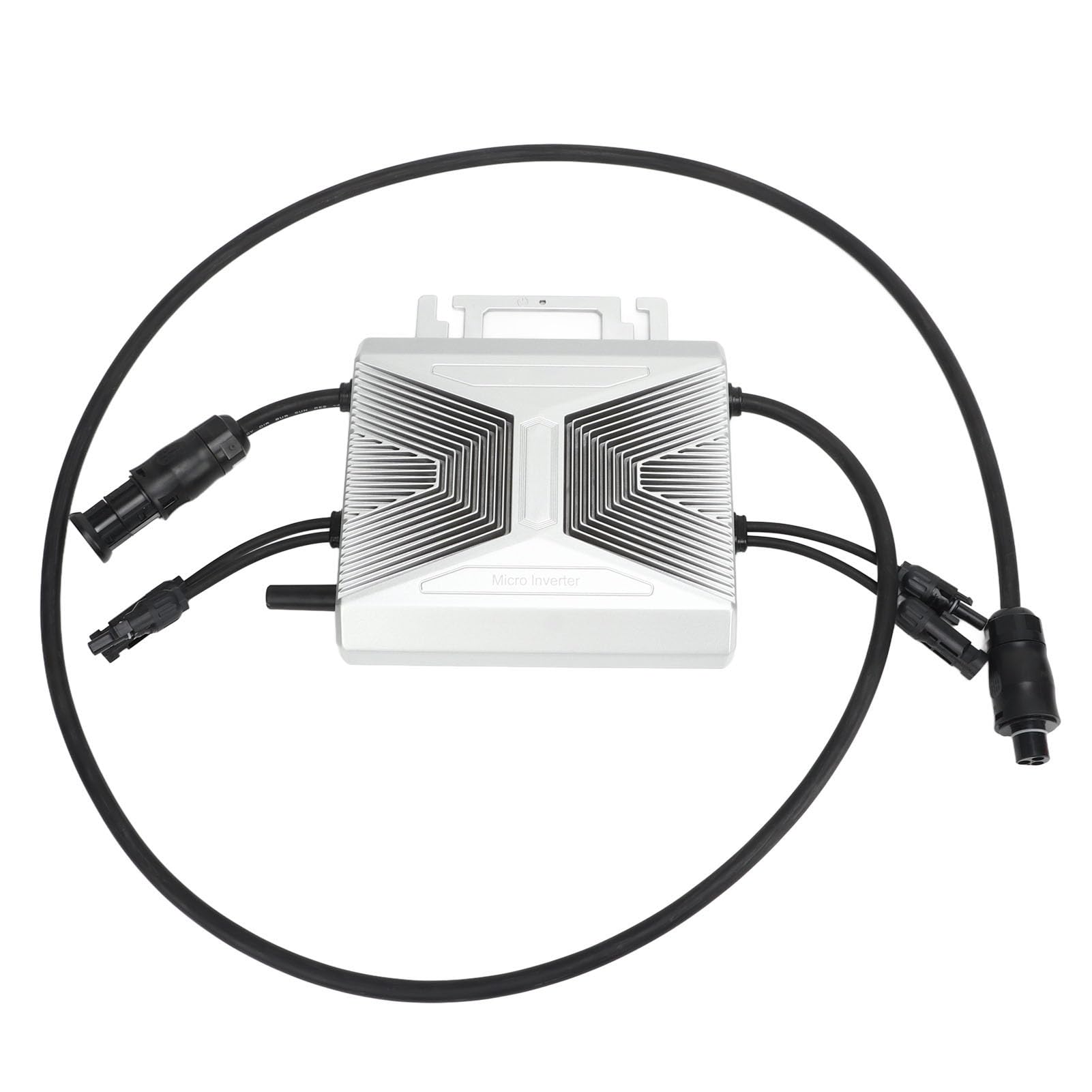 Hyuduo Mikro-Wechselrichter, Aluminiumlegierung, Solar-Grid-Tie-Wechselrichter, 600 W, 230 V, WiFi-Fernbedienung, IP67 Wasserdicht, Dual-Eingang für PV-Stromerzeugung, Heim-Solarnutzer auf Dem Dach