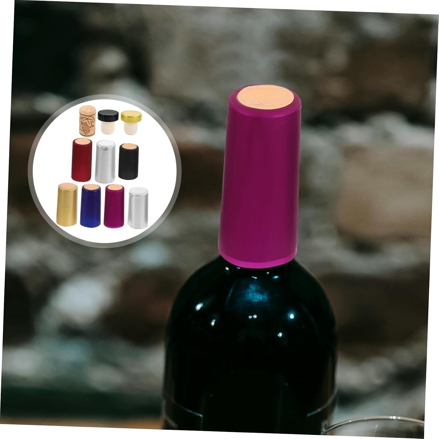 Gatuida Wine Corks Reusable T-shape Wine Bottle Stoppers with Pvc Heat Shrink Capsule for Home Cellar and Preservation