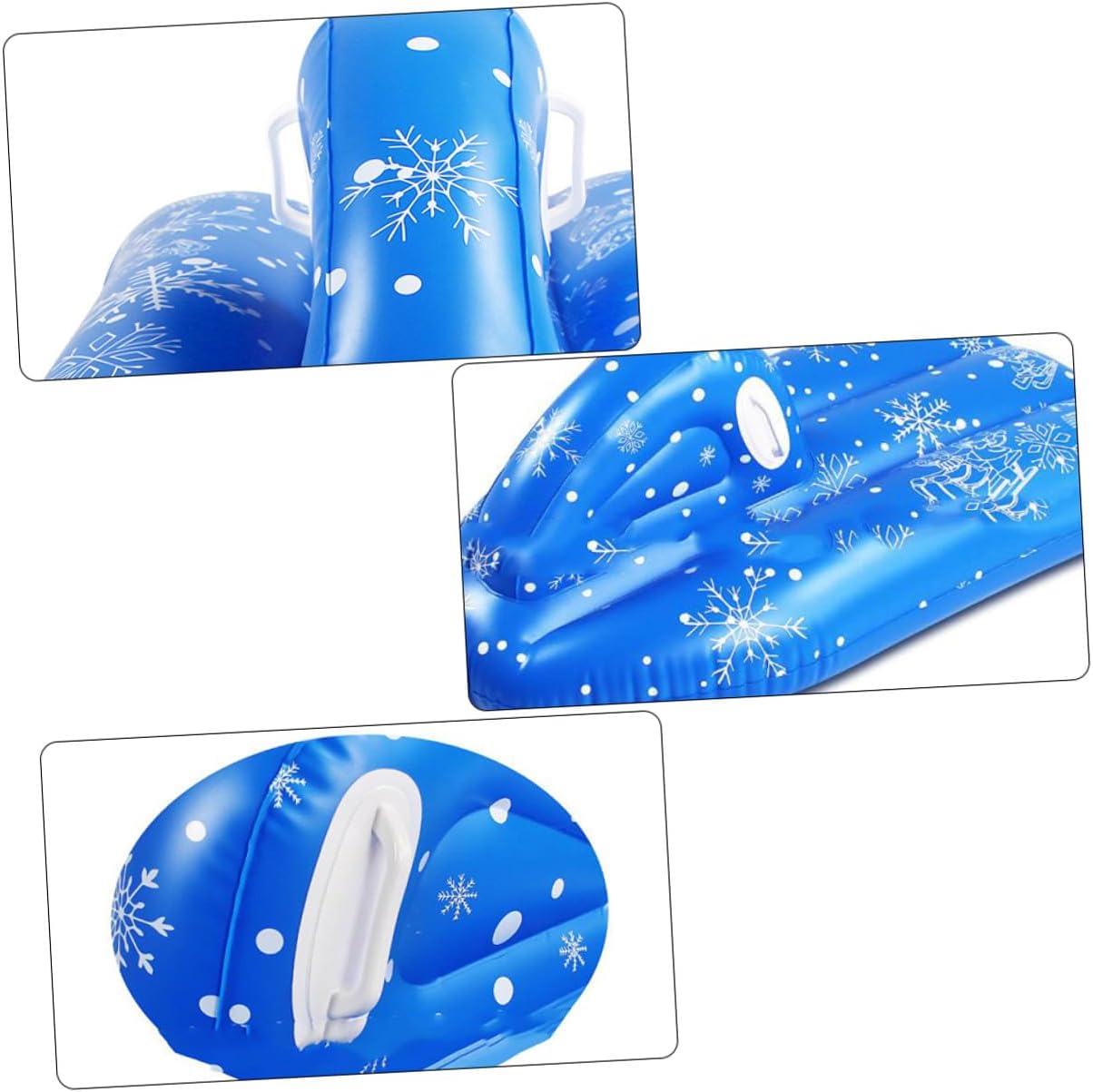 Inflatable Winter Snow Sled for PVC Snow Tube with Cold-Resistant Material Portable Skiing Inflatable Sled for Outdoor Sledding
