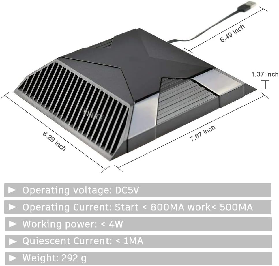 ElementDigital® Cooling Fan for Xbox One, Auto Sensing USB Cooler Fans for Microsoft Xbox One
