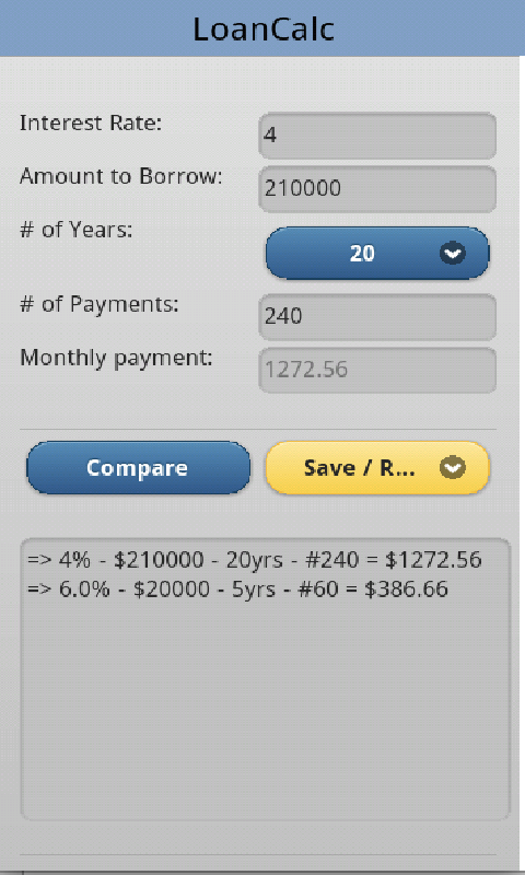Simple Loan Calculator - App on Amazon Appstore
