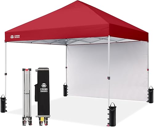 Miniatura 186 de CROWN SHADES - Toldo desplegable de 10 x 10 pies con 1 pared lateral, tienda de campaña de playa que se arma con solo presionar un botón, glorieta