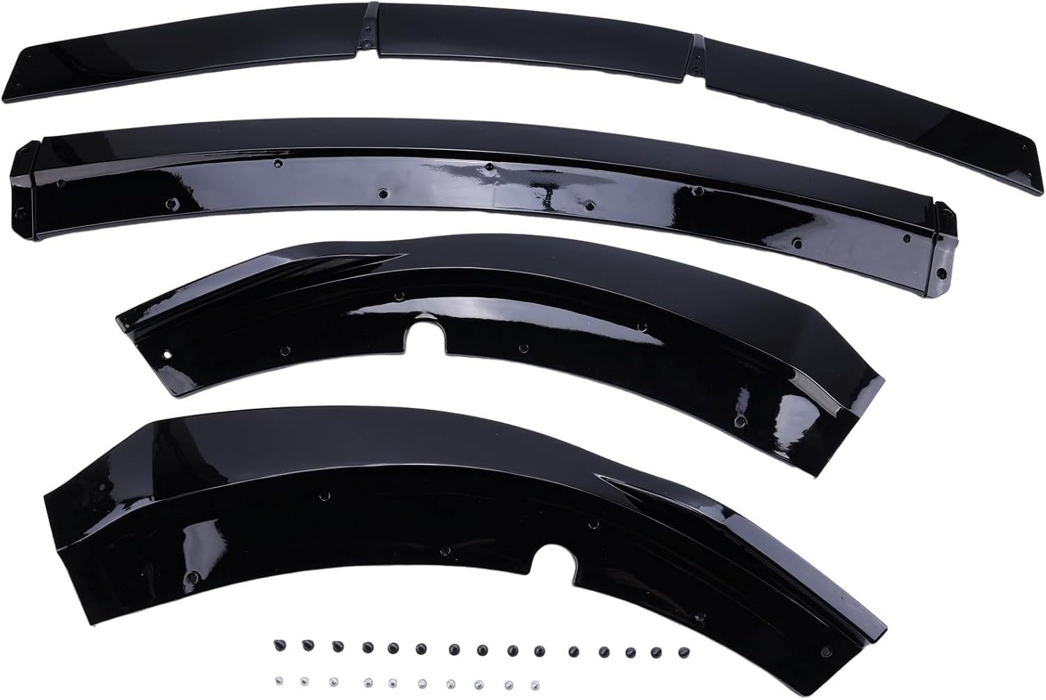 Front Bumper Lip Splitter Spoiler Body Kit Glossy Black, Compatible with Dodge Charger 2015 2016 2017 2018 2019 2020 2021 2022 2023, Front Bumper Lip Splitter Trim Protection