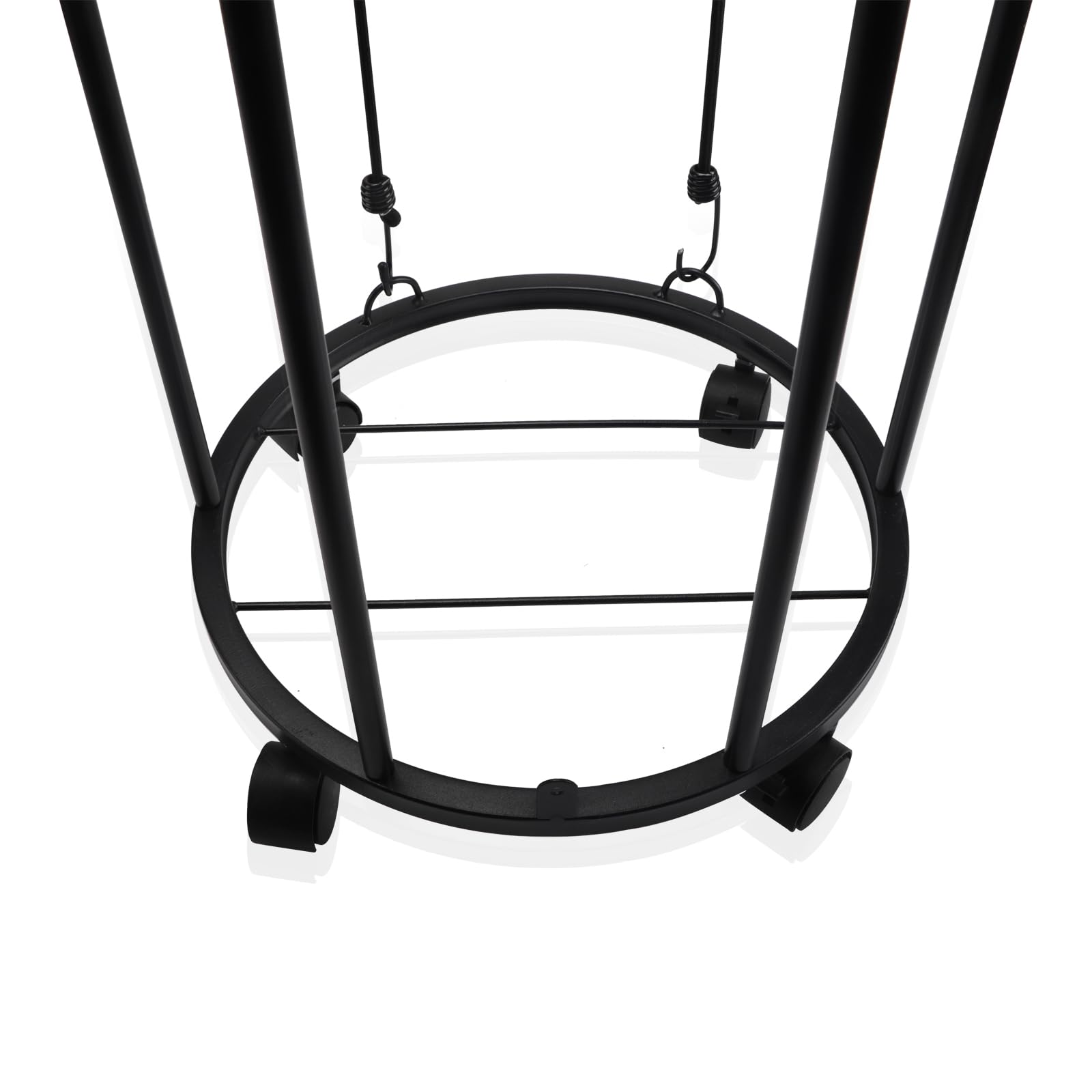 Verticale Support Ballon Basket, Organiseur d'Équipement de Sport, Support Ballon Foot, Rangement Ballon en Métal, Rangement pour Basketball, Football, Volleyball, 33.5 x 33.5 x 102 cm