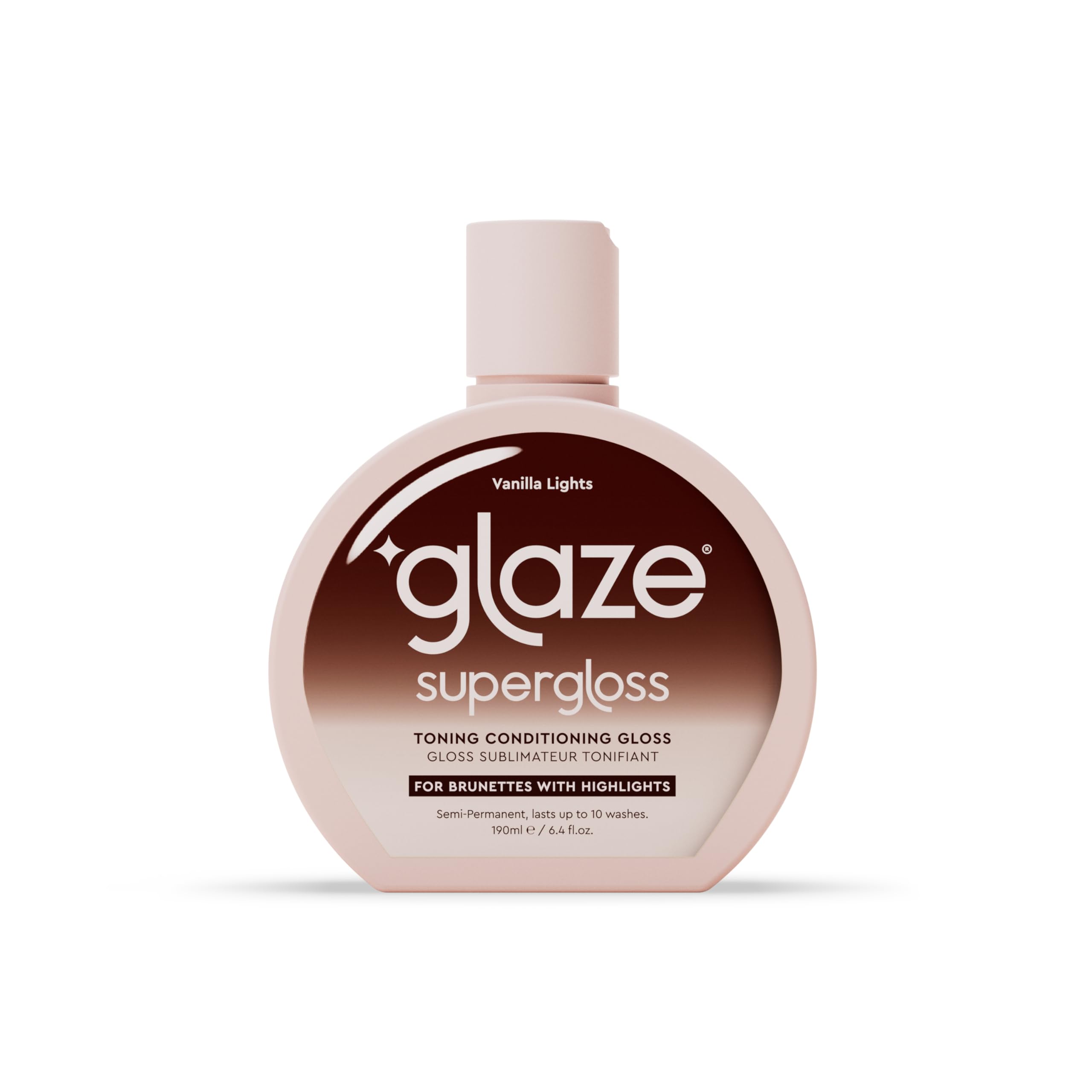 Glaze Supergloss Color Conditioning Gloss – Hydrating Semi-Permanent Color Hair Gloss & Shine Boost – Color Depositing Mask - Vegan, Cruelty-Free – 6.4 Fl Oz - Vanilla Lights - Cool Blue Toner