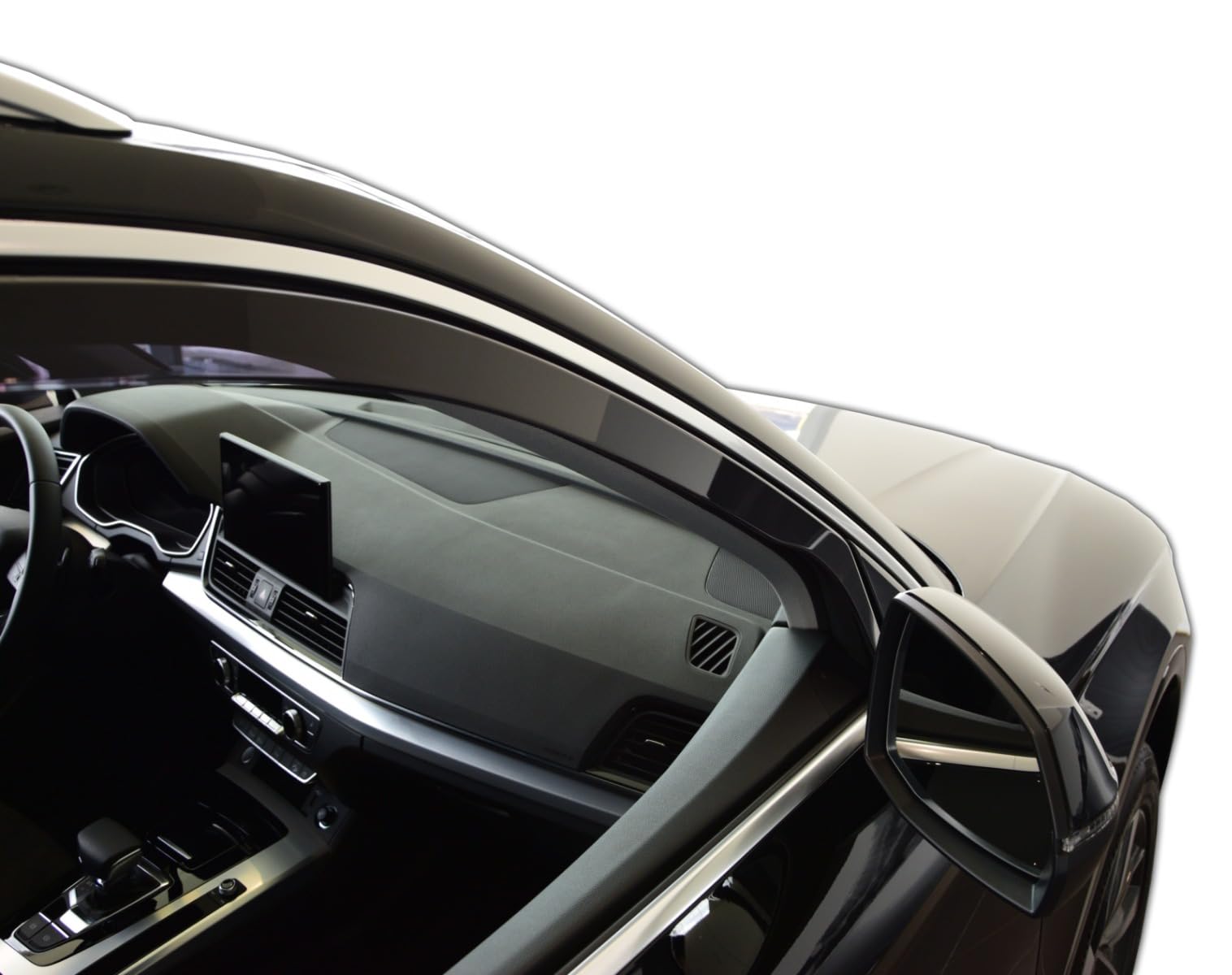 J&J AUTOMOTIVE Windabweiser passend für Audi Q5 2 FY Sportback 2020-2024 4tlg, Heko Regenabweiser Vorne Hinten Getönt Dunkel Passform