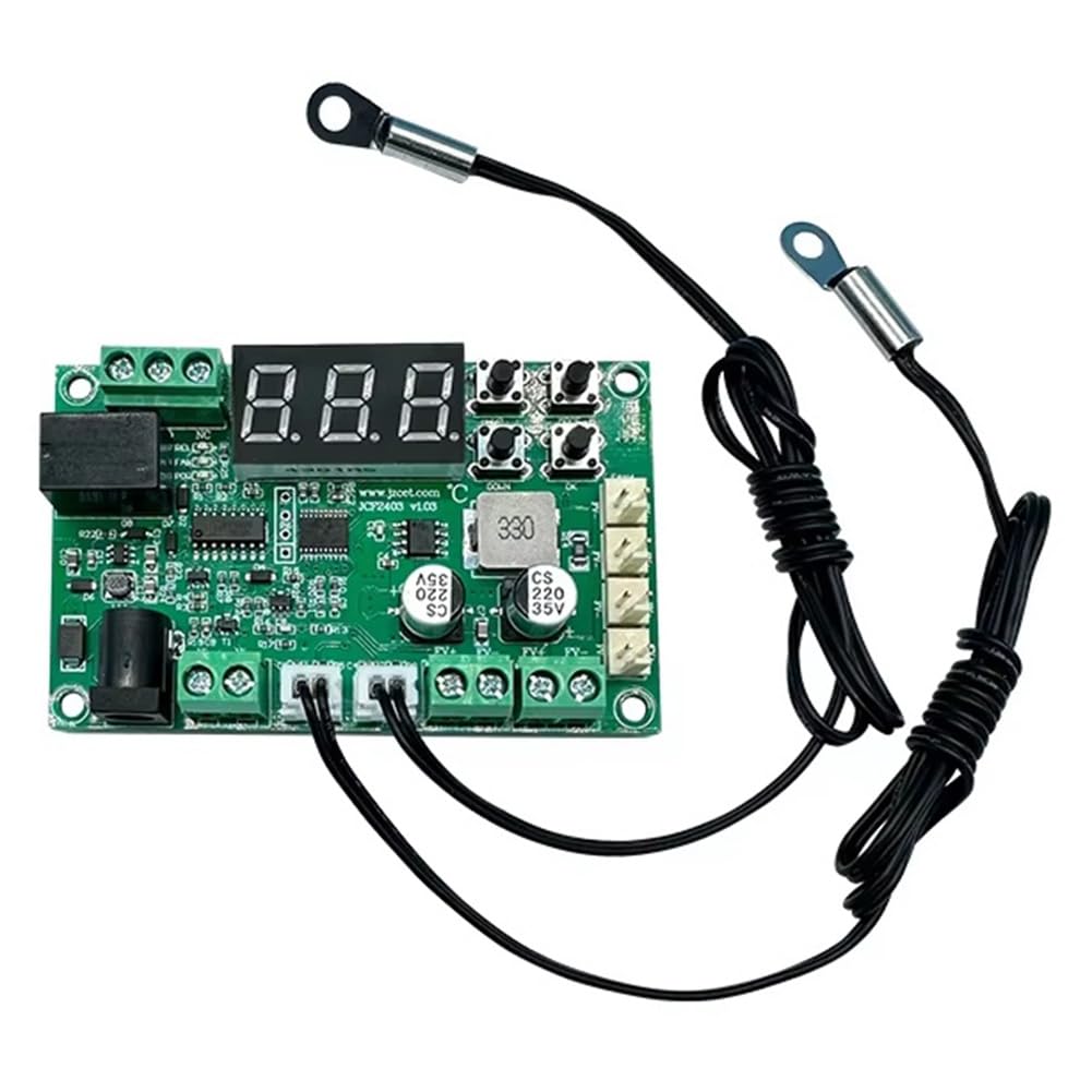 UDSKNV[KSL Cooling Fan Speed Regulator DC Fan Intelligent Temperature Control Governor 12v/24v Temperature Control Computer Fan Module Digital Speed Regulator Voltage
