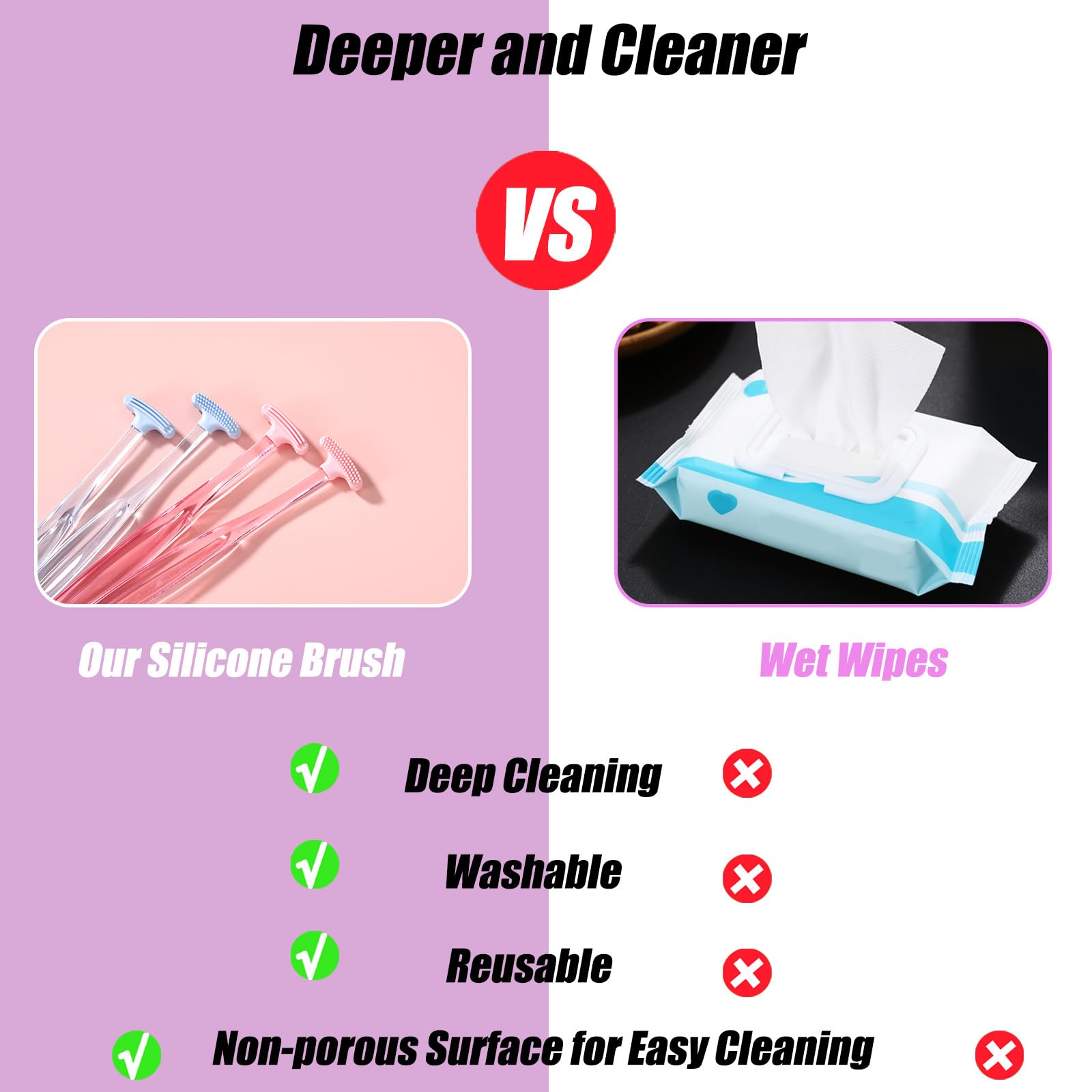 4szt Szczoteczki do Powiek, Miękkie Silikonowo-Plastikowe Szczoteczki Oczyszczania Brzegów Powiek z Patyczkami Higienicznymi do Delikatnego Oczyszczania Oleju (Różowy, Niebieski)
