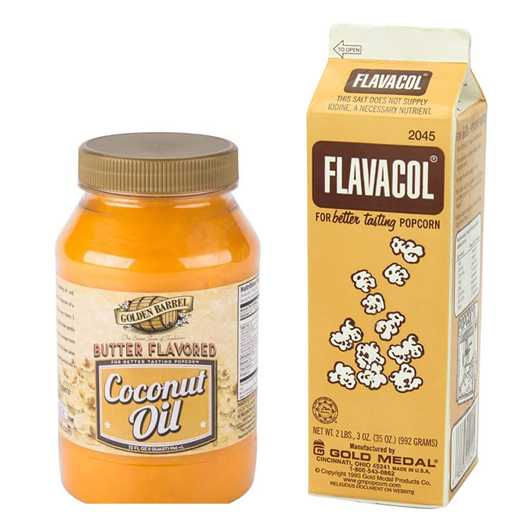 Perfectware 35oz Popcorn Salt and 32oz Butter Flavored Coconut Oil, (PW-Season-Salt Set-2) : Everything Else
