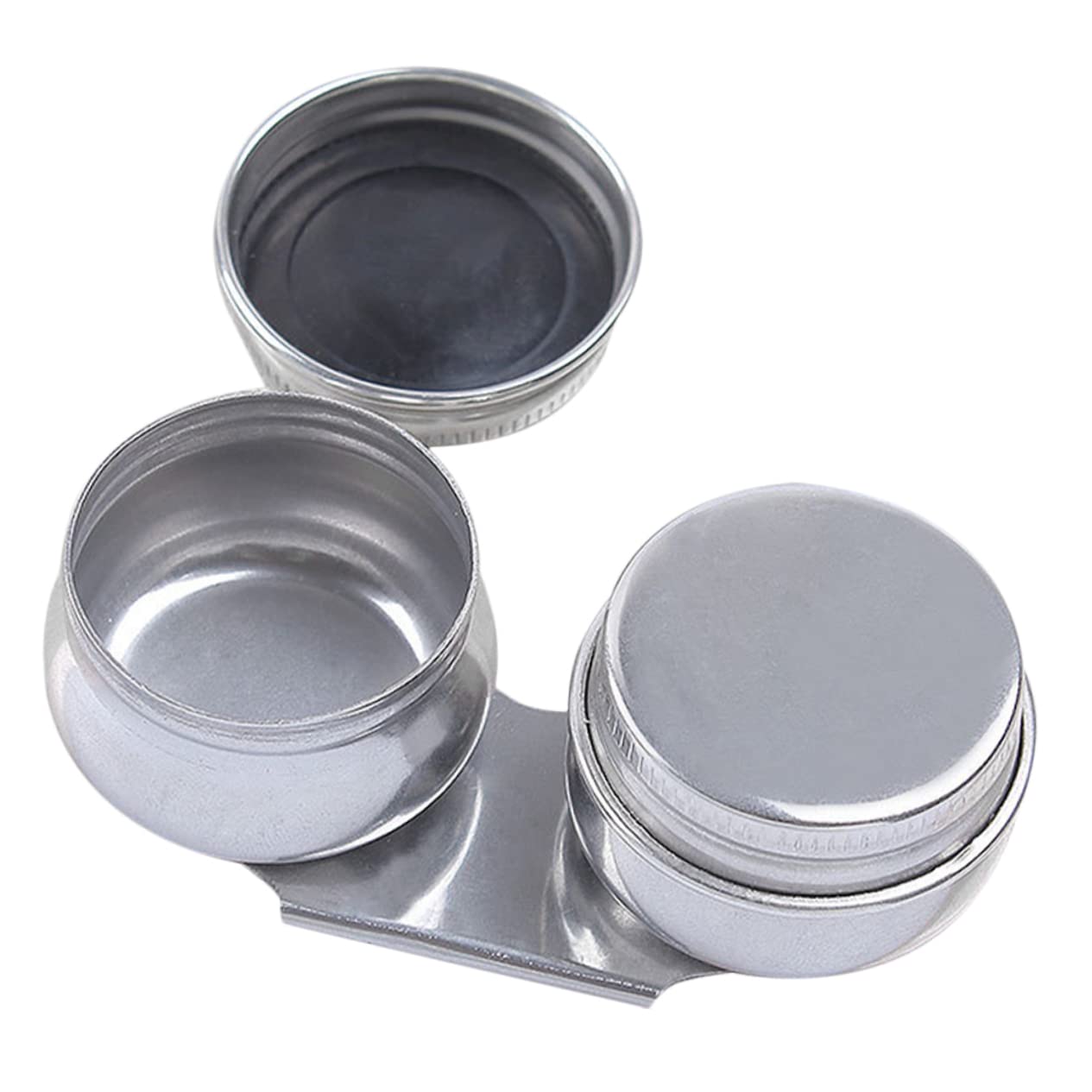 LALAFINA Oil Painting Tools Set Palette Cup Stainless Steel Paint Palette Cup Brush Cleaning Holder