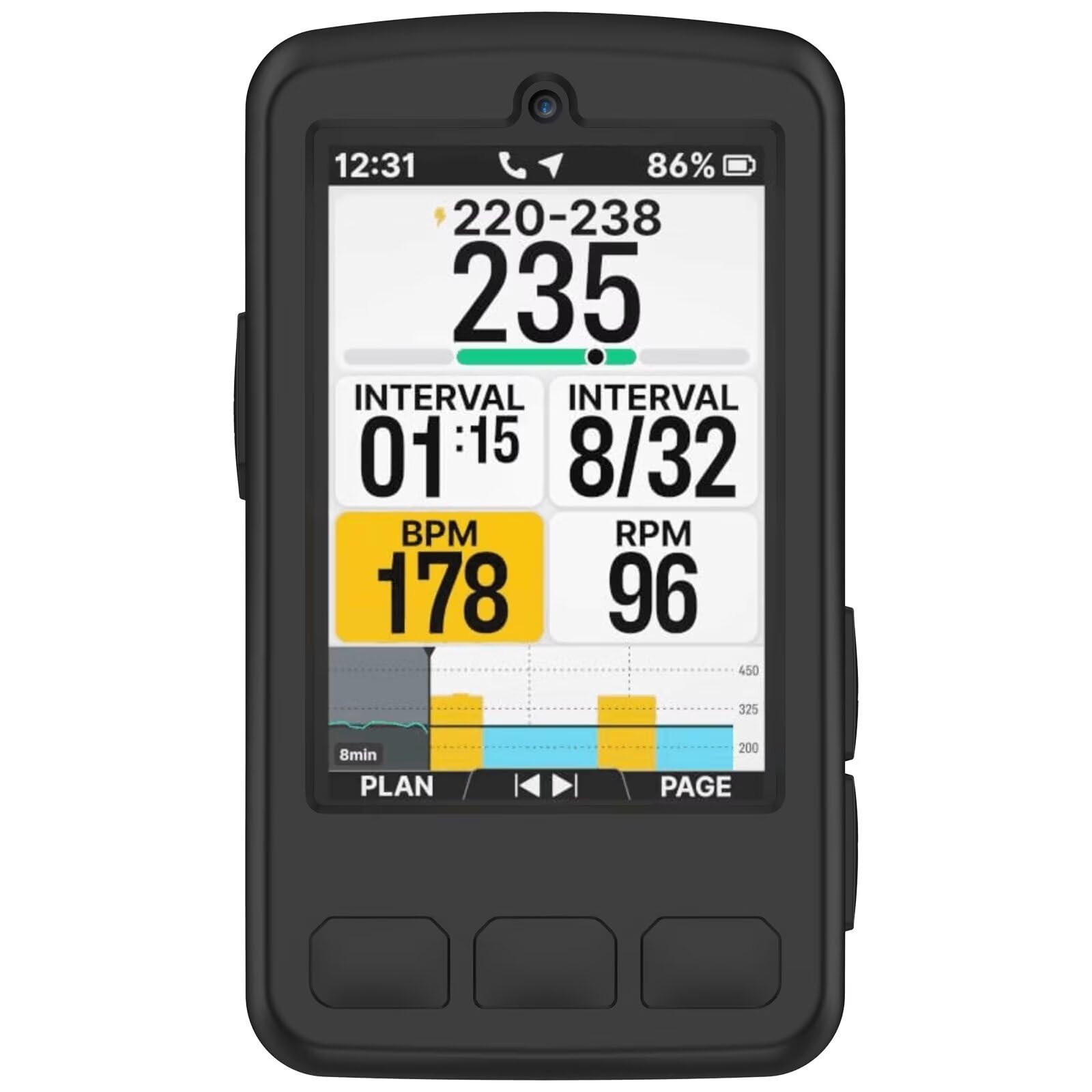 GIOPUEY Cover Compatibile con Wahoo ELEMNT ROAM 3/ROAM V3, Cilicone Custodia, Ultrasottile Case Cover, Antiurto, Resistente ai Graffi - Nero
