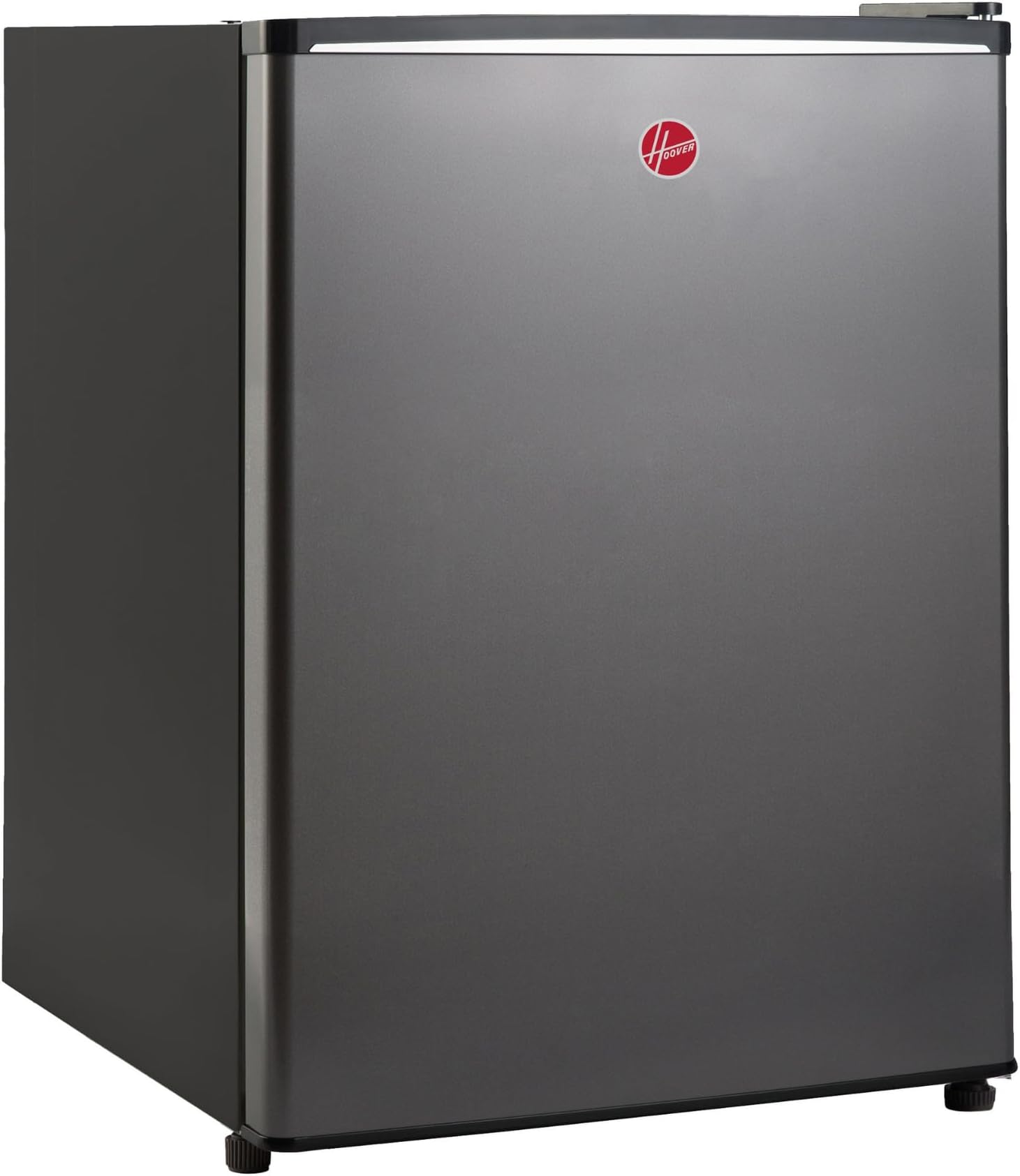 Hoover 62L Single Door Compact Refrigerator with Freezer Compartment - Mechanical Control, Adjustable Thermostat, Security Lock, 1 Removable Shelf, Defrost Feature, 1 Year Warranty, Silver - HSD-K62-S