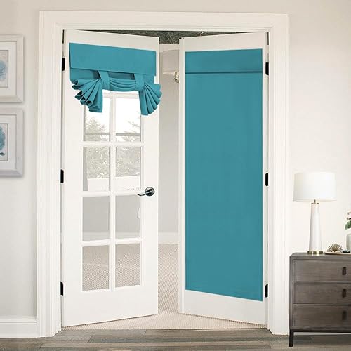 Vista 18 de Flamingo P - Panel de cortina opaca para puerta francesa, cortinas para puerta de vidrio, panel de cortina con aislamiento térmico para oscurecer