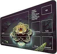 Vista 34 de Fantasy AI TCG - Tapete de juego de 24 x 14 pulgadas para MTG DTCG CCG RPG, tarjeta de intercambio entintada, alfombrillas de juego de superficie
