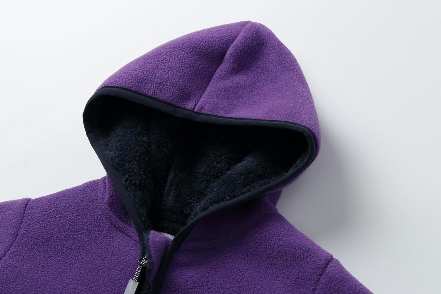 Mud Kingdom Boys Girls Polar Fleece Jacket with Hood Winter Thick Warm Outerwear Funny Cartoon