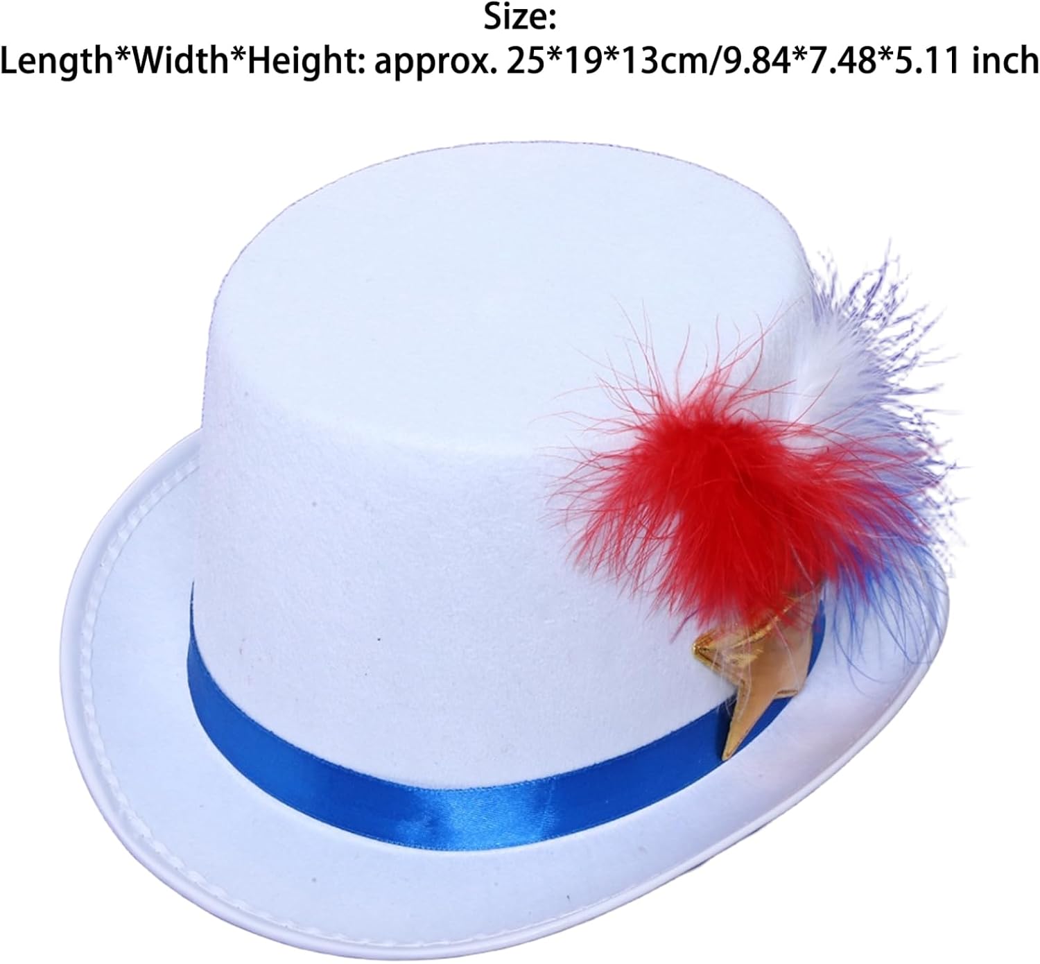 FEESHOW Feather Felt Fedora Hat Sun Jazz Cap for Women Men Masquerade Festival Party