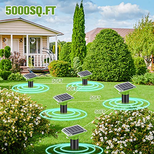 2Pcs Mole Repellent,Ultrasonic Solar Mole Repeller Stakes,Outdoor Animal Gopher Deterrent Spikes For Groundhog, Moles,Vole,Snakes, Waterproof Rodent Chaser Stakes Snake Repeller For Lawn Garden Yard #TOP1