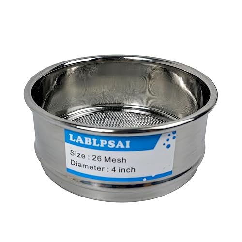 Miniatura 20 de Tamices de Laboratorio de 18 Mallas, Diámetro de 4 Pulgadas, Tela de Alambre de Acero Inoxidable 304, Tamiz de Prueba para Laboratorio Industrial y