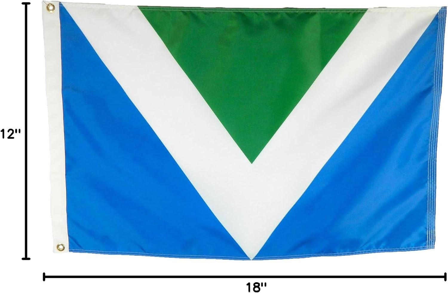 12x18" Vegan Boat Flag - All Weather Nylon & Reinforced Fly End Stitching - Made in USA