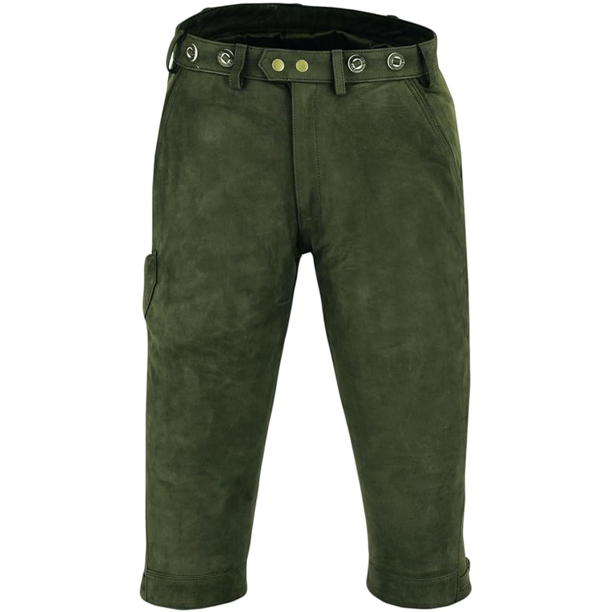German Wear Jagd Lederhose Kniebundhose Jägerhose Trachten & Wanderhose Nubuckleder
