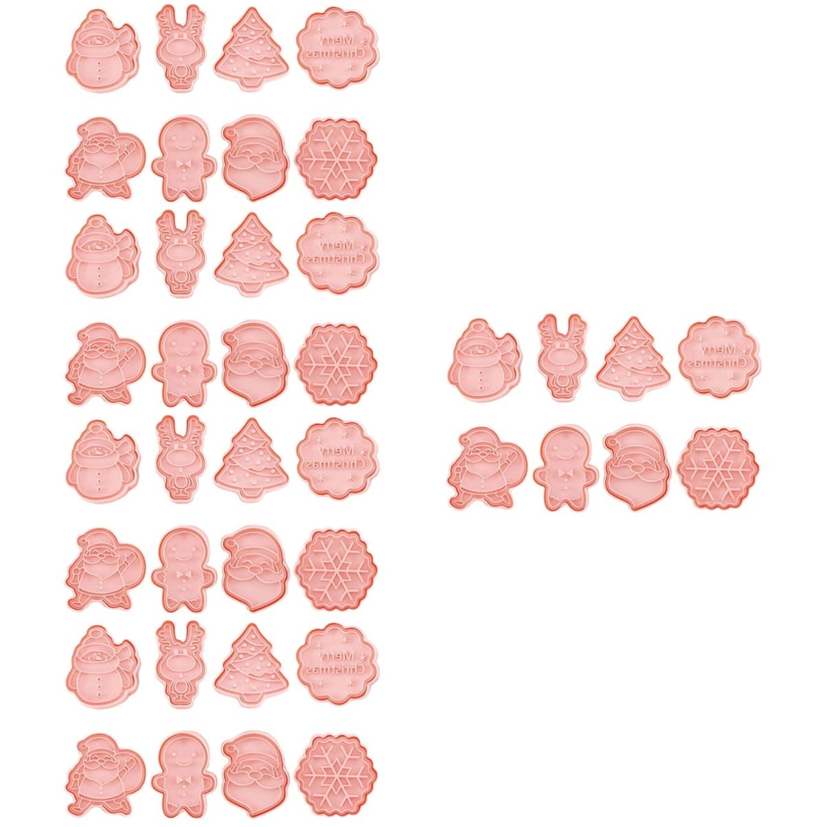 PRETYZOOM 5 Sätze Weihnachtsausstecher Ausstechform Große Keksausstecher Kekse Weihnachts Backform Christmas-decorations Praktische Keksform Entzückende Plätzchenformen Pp Rosa 8 Stück * 5