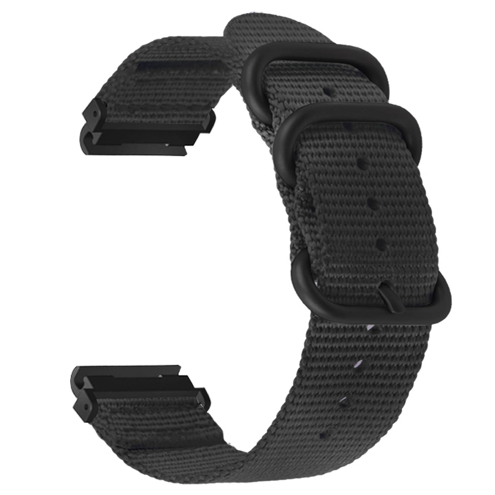 PONATTENO Military Style Watch Band Compatible for Amazfit T-Rex Ultra, Ultra Soft Nylon Replacement Band for Amazfit T-Rex Ultra Band strap Athleisure style (Black)